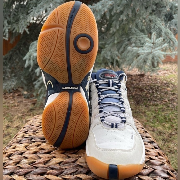 HEAD Tennis / Paddleball Sports Sneakers White & Blue ad.apt #701 Mid-top Size 9 - Picture 9 of 9